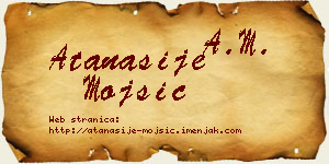 Atanasije Mojsić vizit kartica